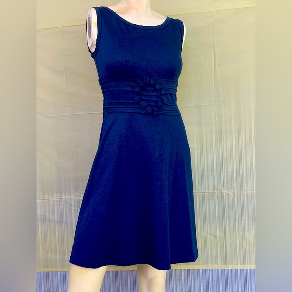 Max Studio Midnight Blue Midi Dress XS NWT - Picture 5 of 16